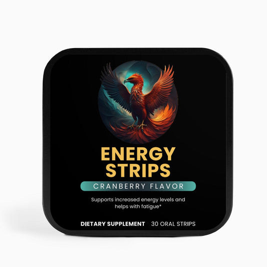 Energy supplements in the oral strip form - cranberry flavor