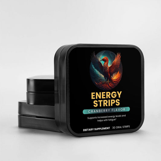 Energy strips in cranberry flavor