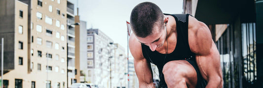 Athlete working out to burn fat