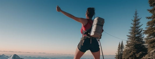Woman Climbing Mountains For Weight Management